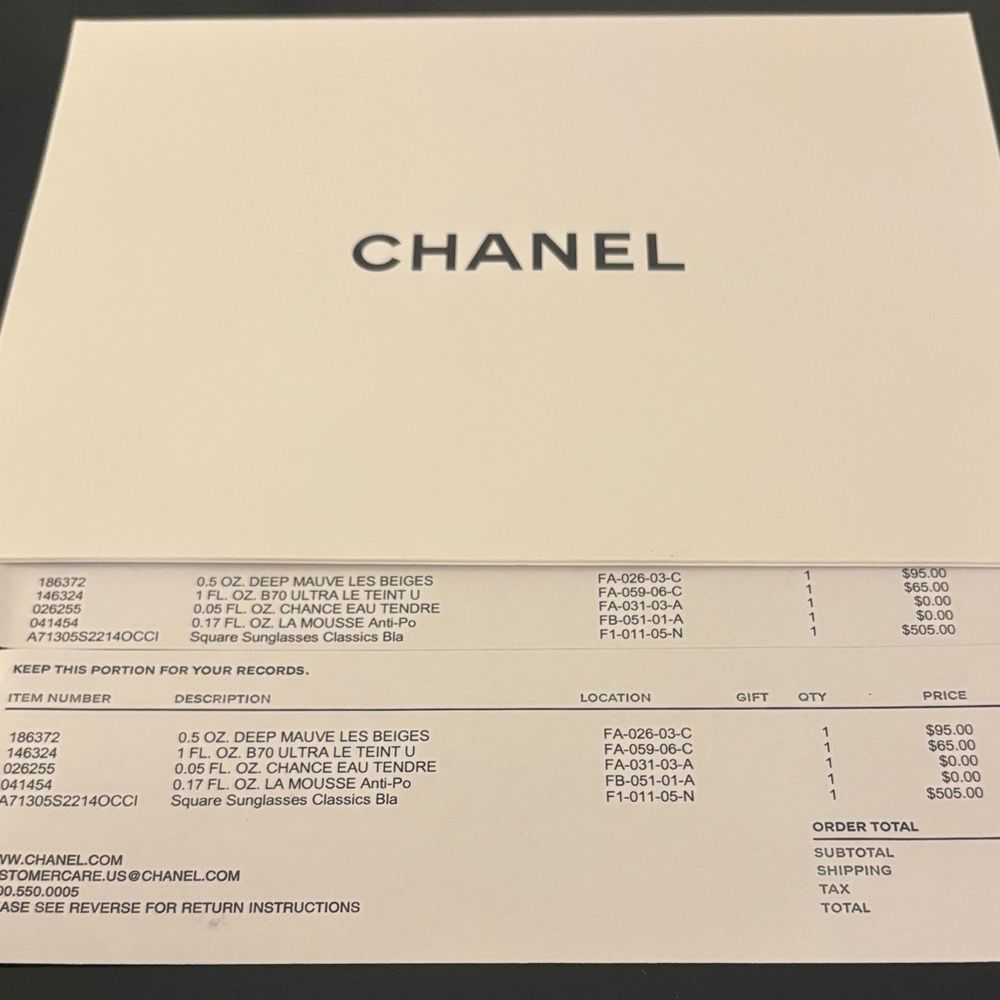 CHANEL Black Sunglasses with Gold Accents - Picture 6 of 7
